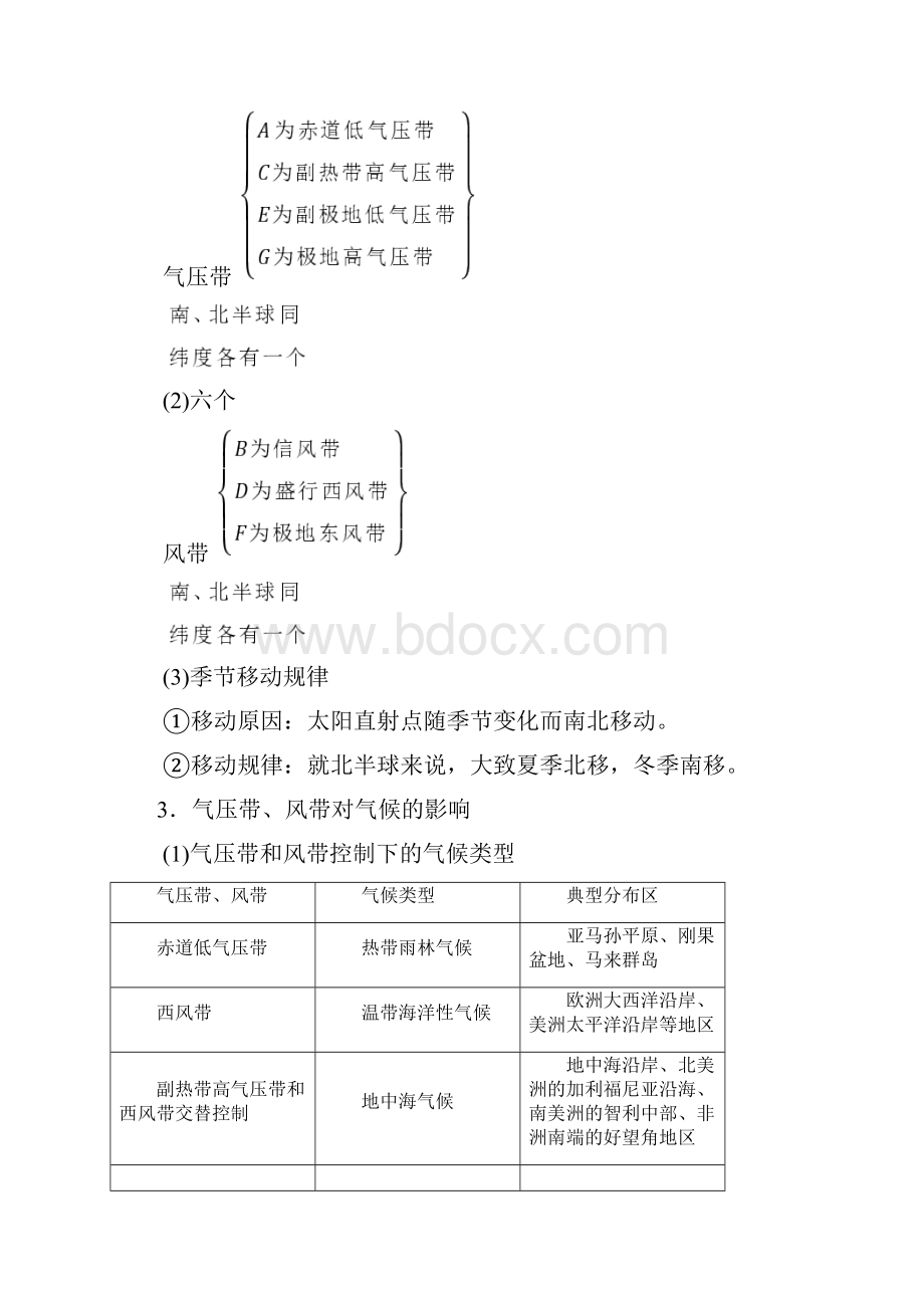 高考地理一轮复习 第八讲 全球气压带风带的分布和移动讲练结合学案.docx_第2页