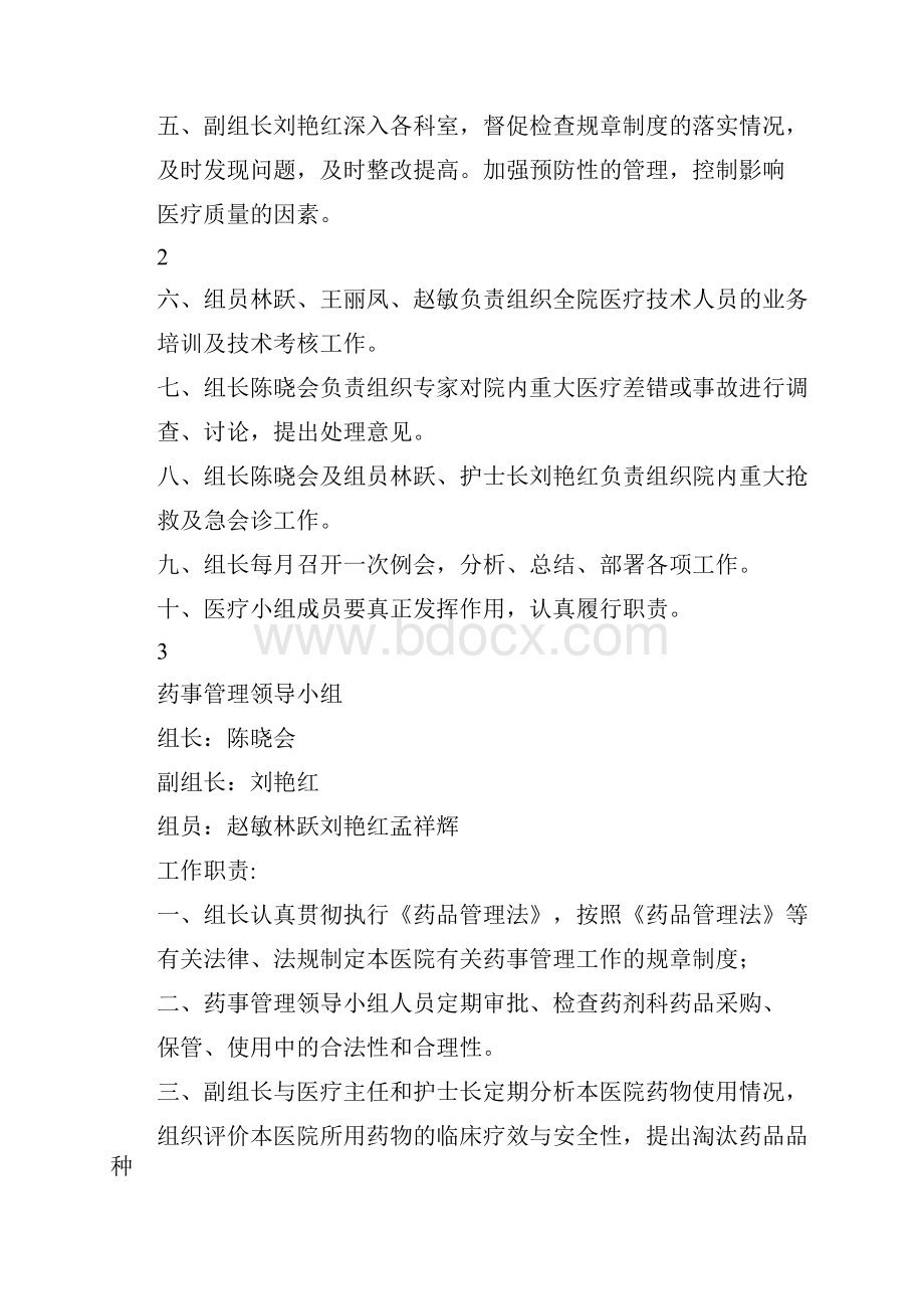 医院医疗质量管理地七个领导小组与工作职责.docx_第2页