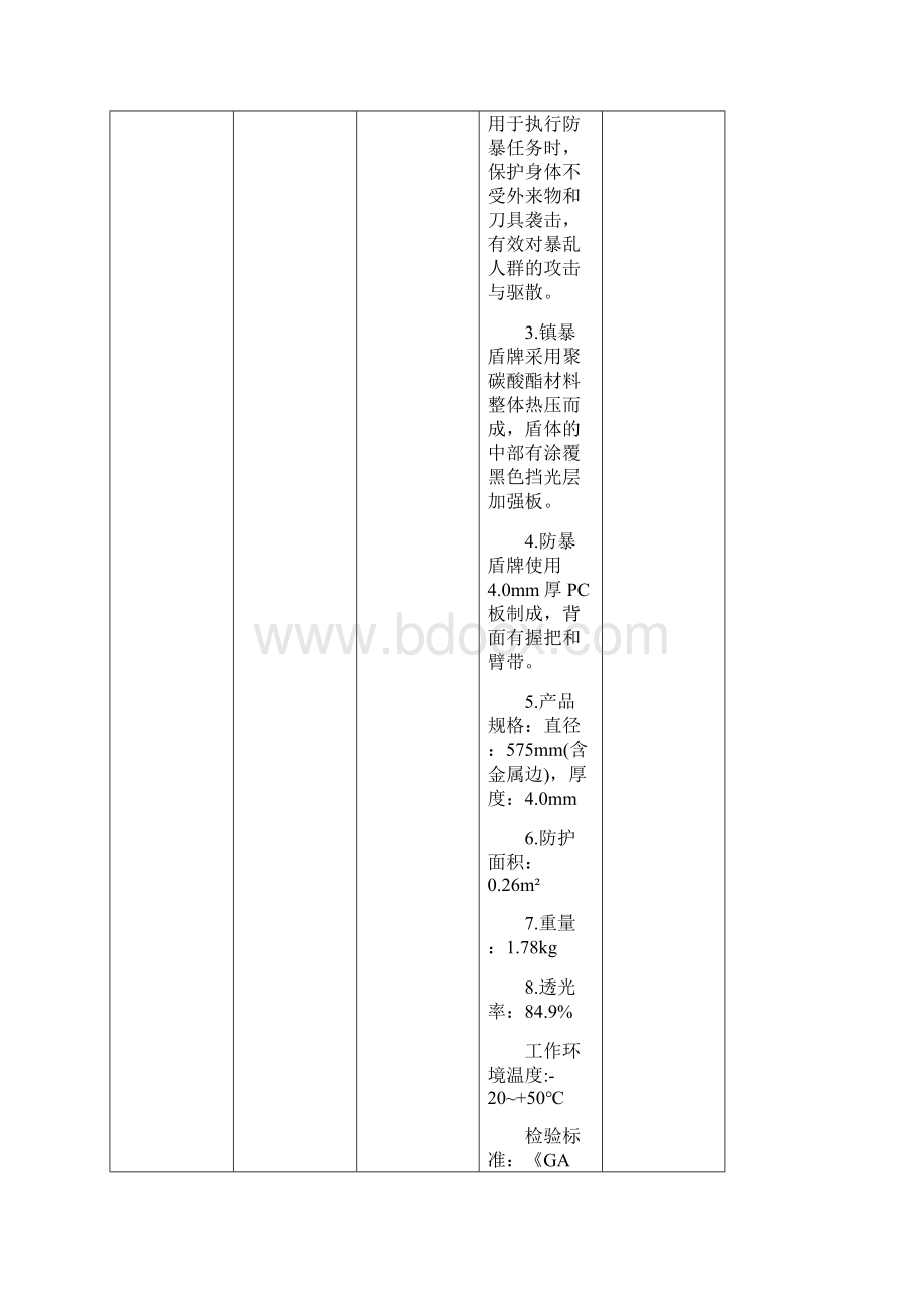 天桥分局防护防暴装备产品参数.docx_第2页