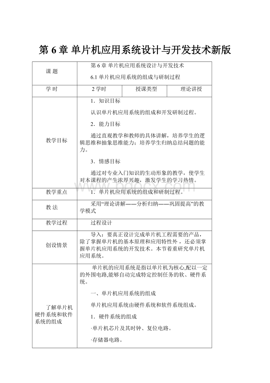 第6章单片机应用系统设计与开发技术新版.docx