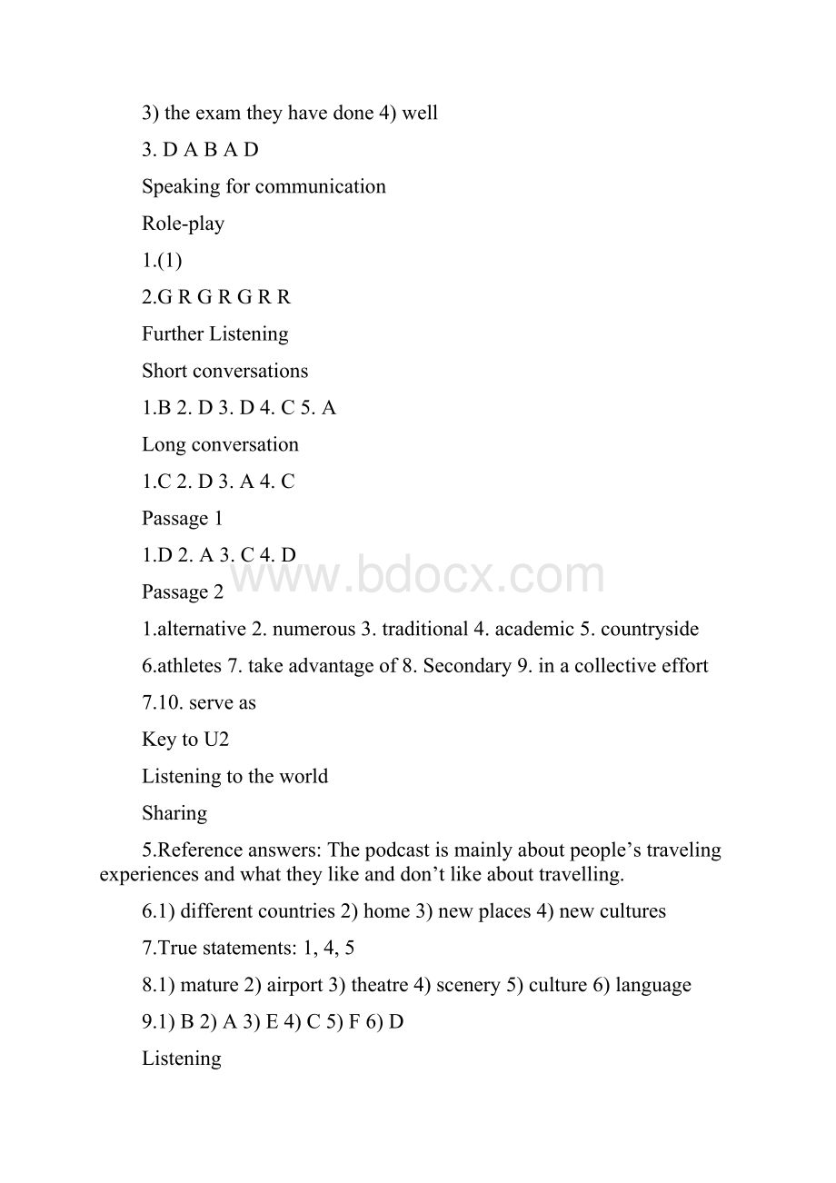 大学英语第三版新视野视听说Book2参考答案.docx_第2页