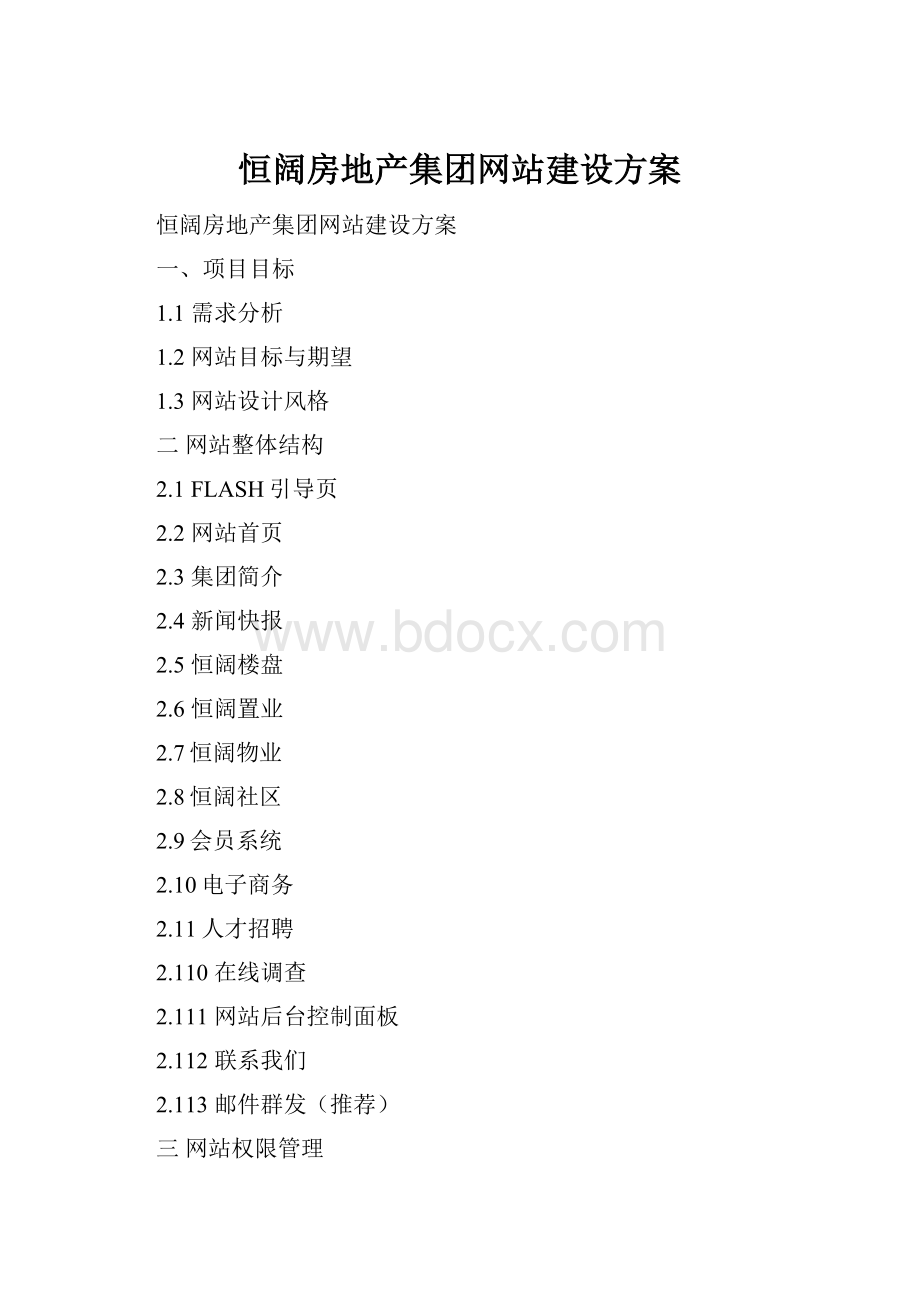 恒阔房地产集团网站建设方案.docx_第1页