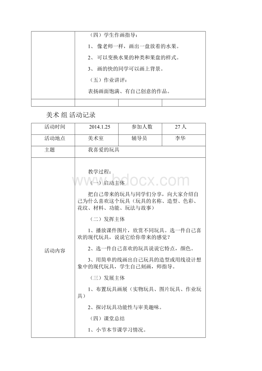 美术少年宫活动记录表.docx_第3页