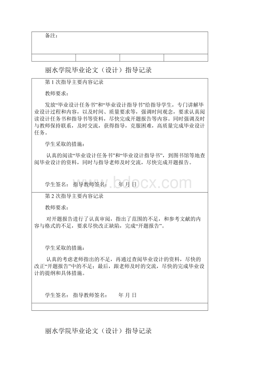 丽水学院毕业论文设计中期检查表.docx_第2页