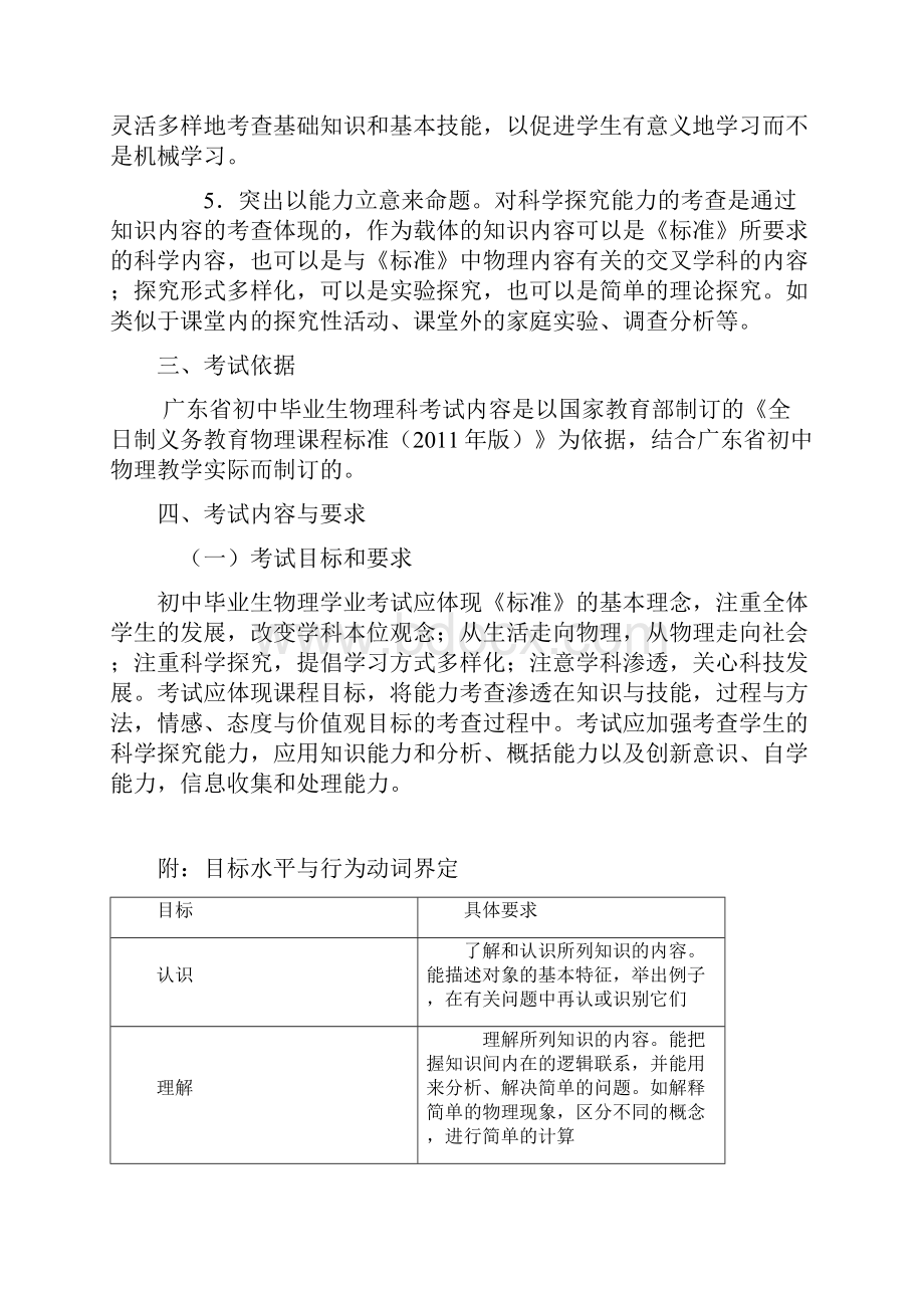 最新广东省中考物理考试大纲全资料.docx_第2页