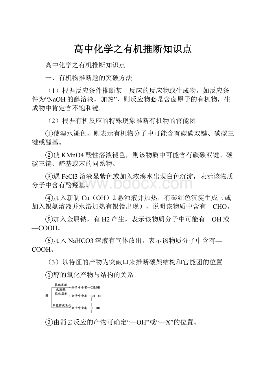 高中化学之有机推断知识点.docx_第1页