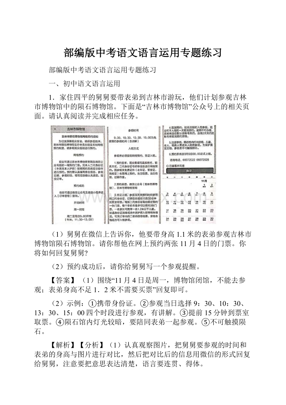 部编版中考语文语言运用专题练习.docx_第1页