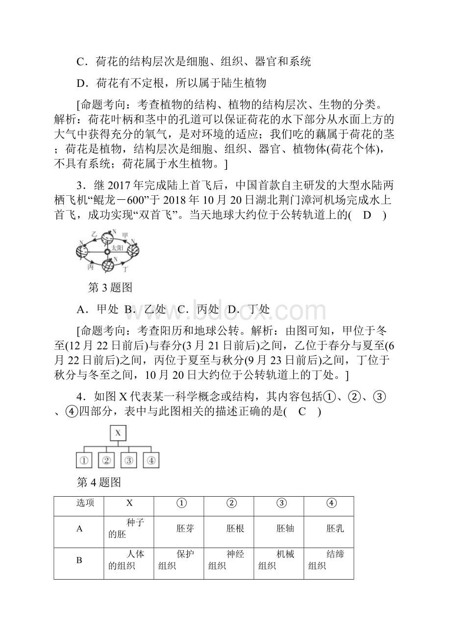 浙江省宁波市初中毕业生学业考试仿真考试科学考试试题一.docx_第2页