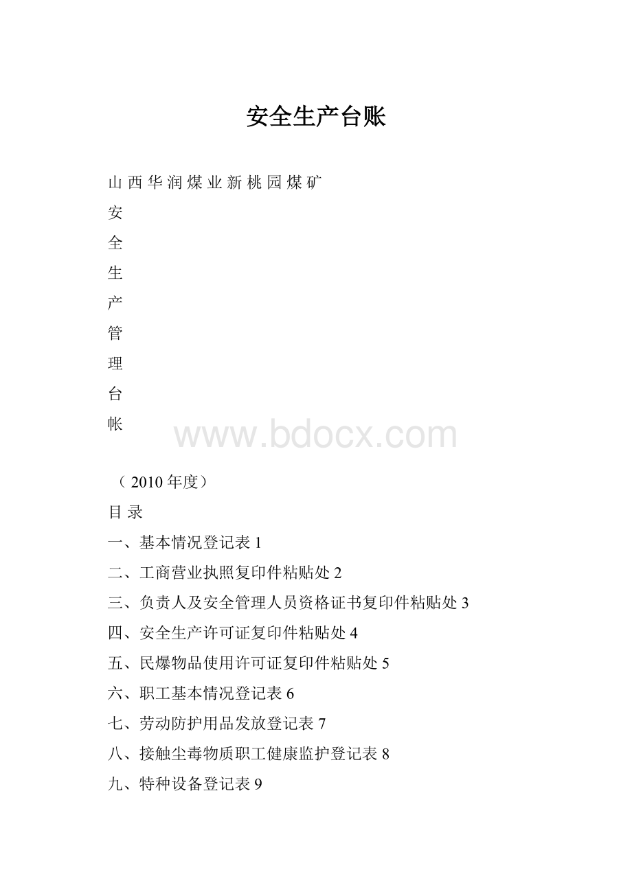 安全生产台账.docx_第1页