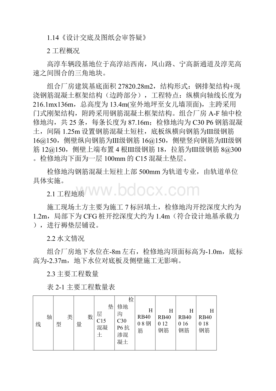 检修地沟施工方案docx.docx_第2页