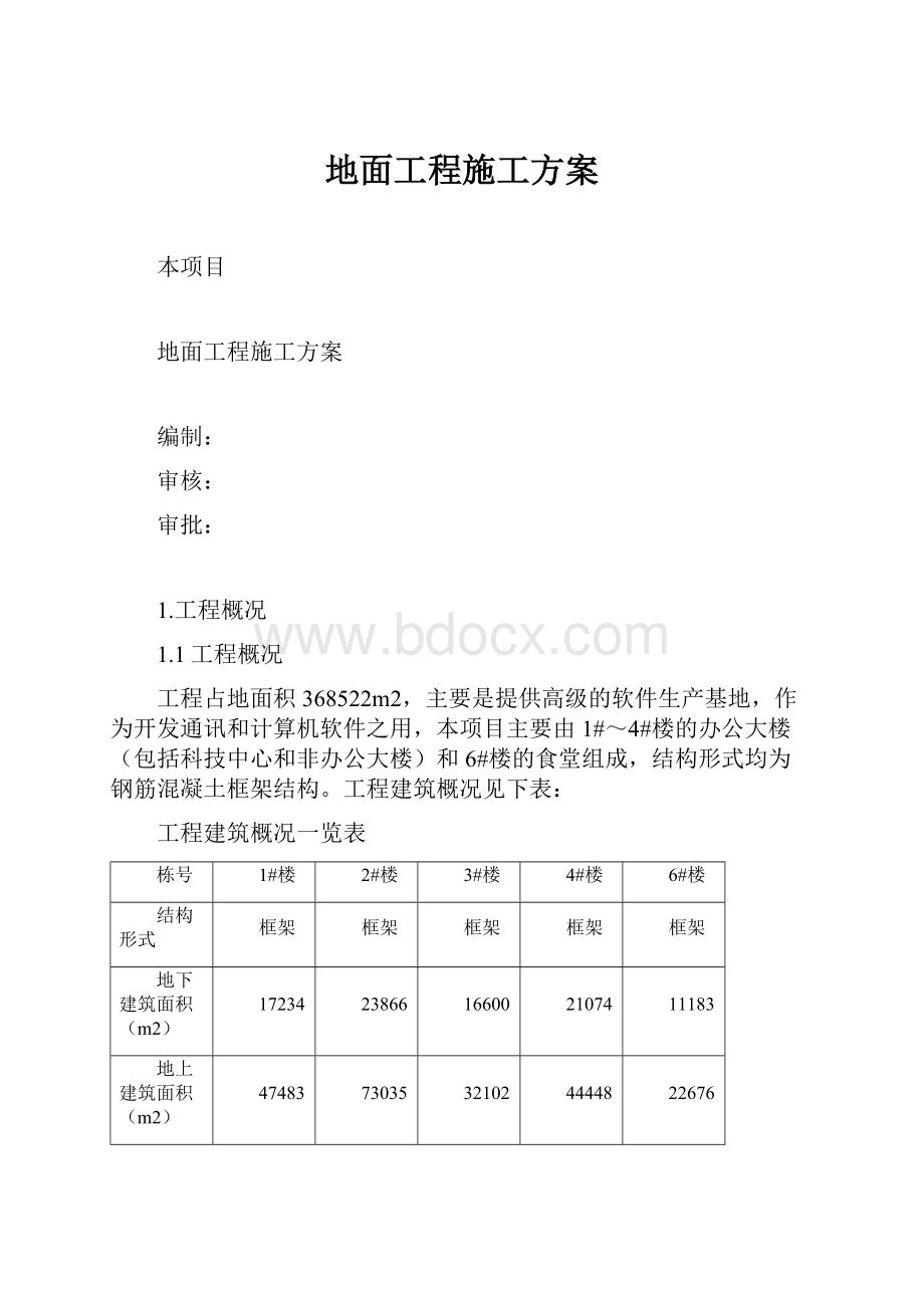 地面工程施工方案.docx