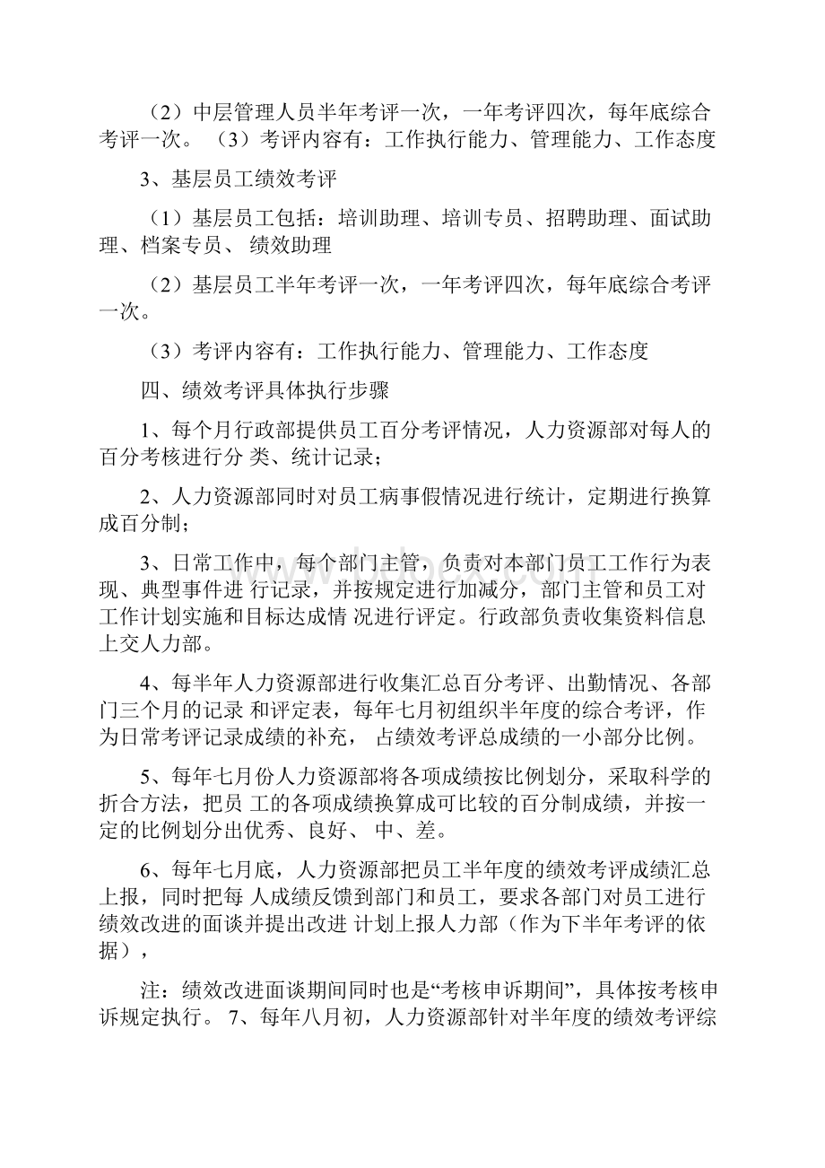 非常全面的人力资源部绩效考核方案.docx_第2页