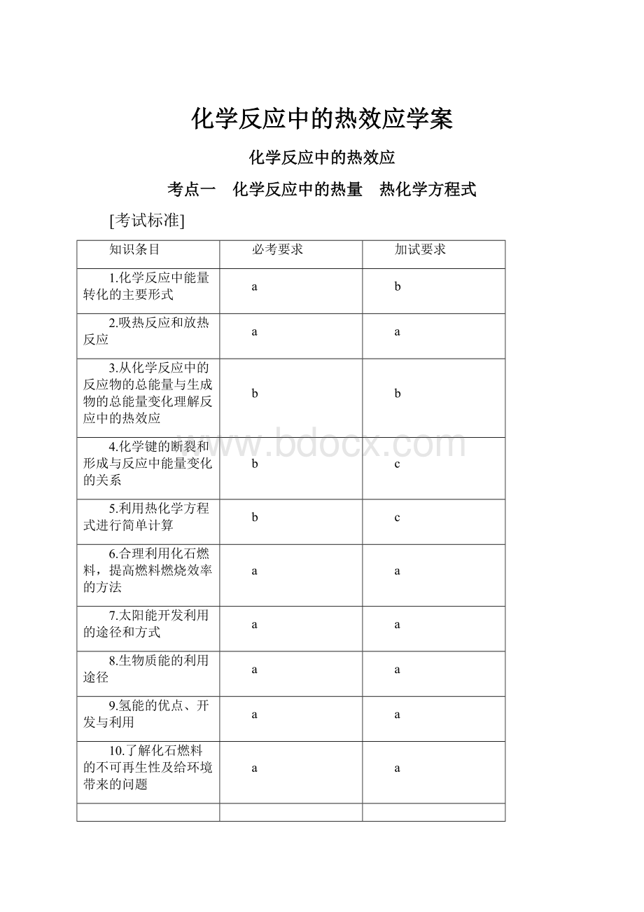 化学反应中的热效应学案.docx