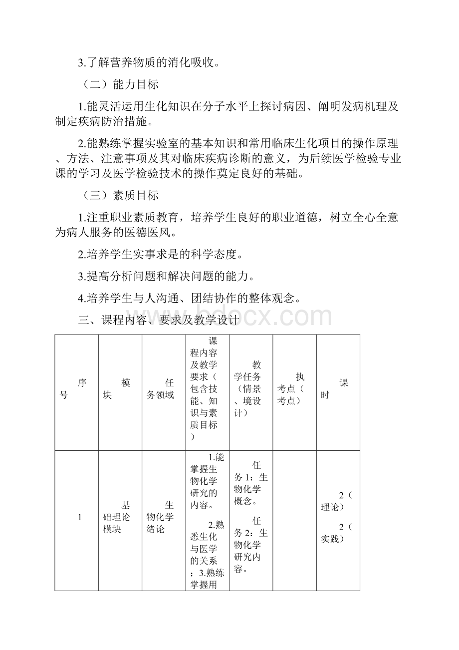 生物化学课程标准医学检验专业讲解.docx_第2页