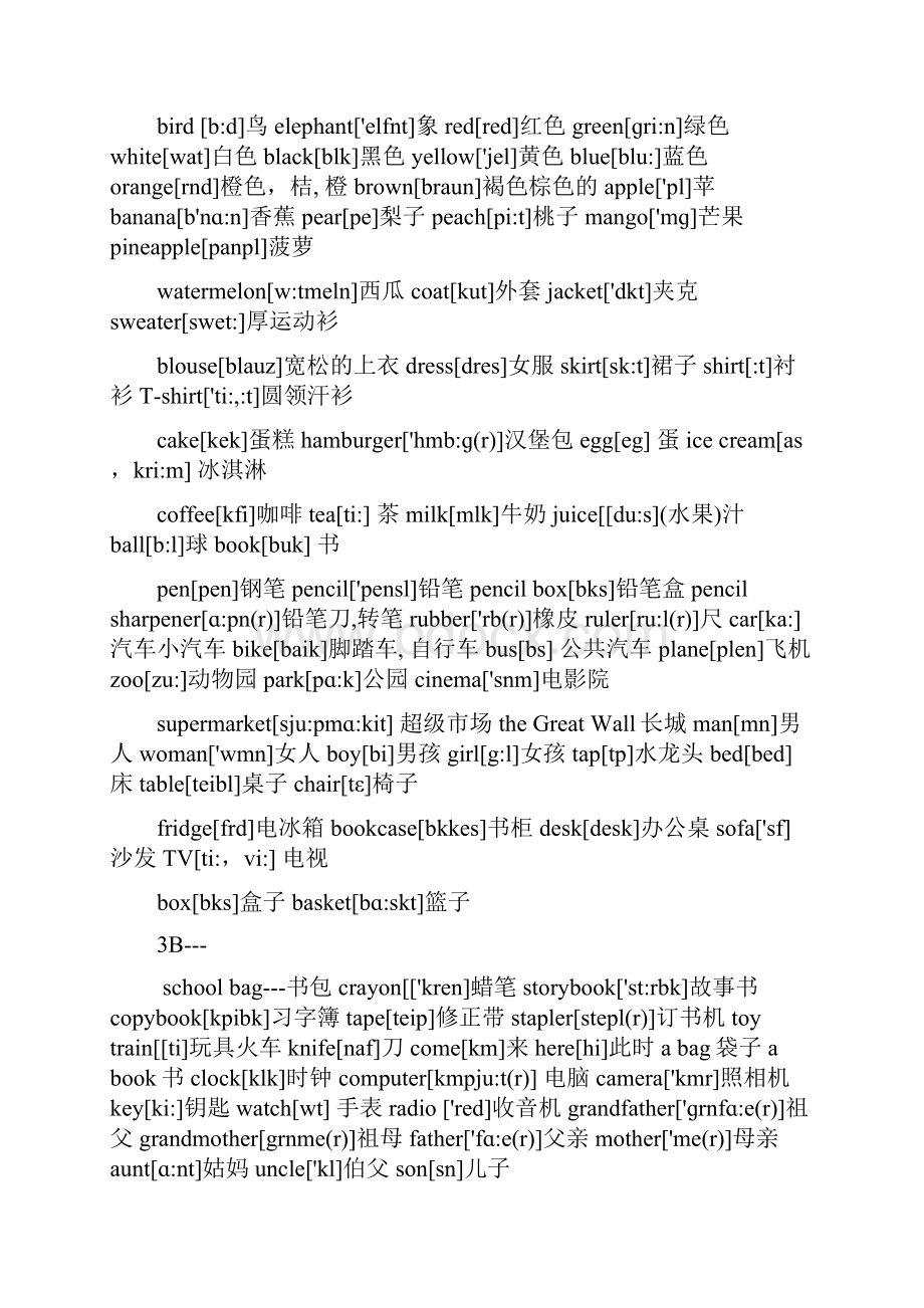 苏教版牛津小学英语词汇汇总含分类.docx_第2页