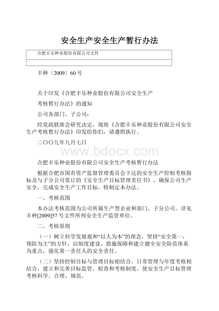 安全生产安全生产暂行办法.docx_第1页