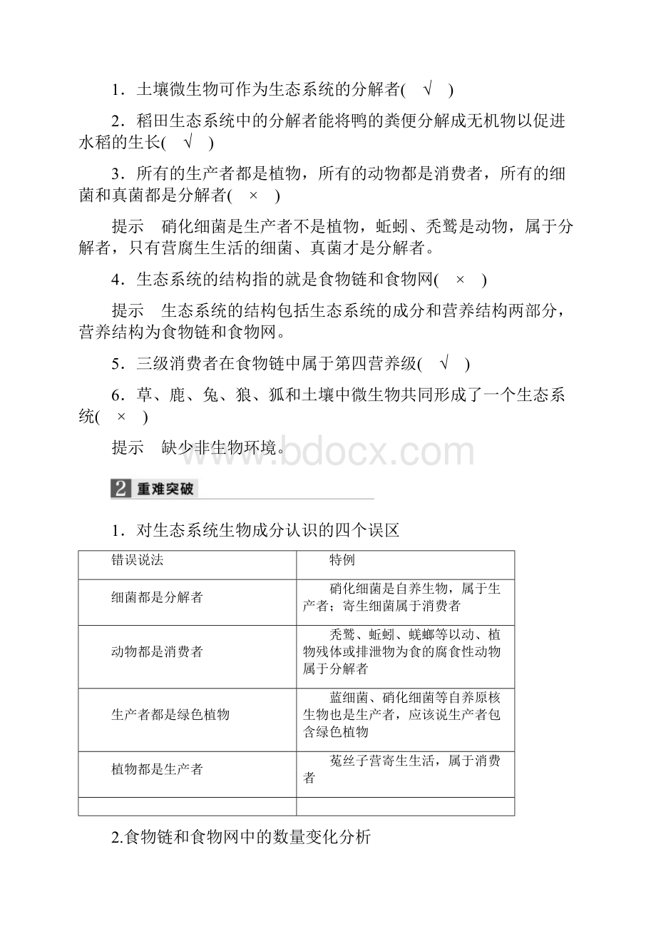 步步高浙江专用届高考生物二轮复习专题二十二生态系统与环境保护试题.docx_第3页