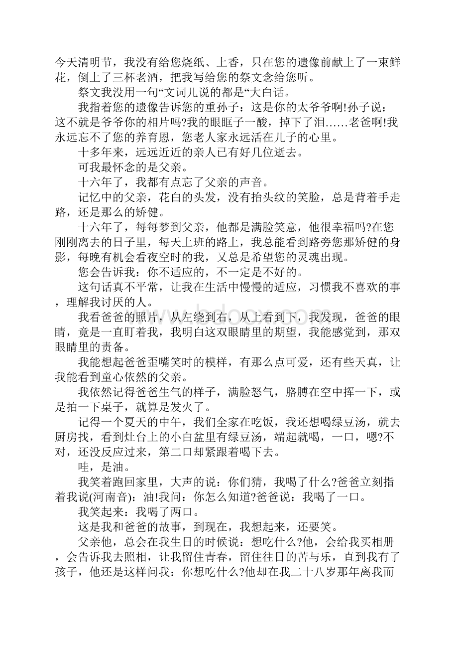 清明节怀念父亲散文.docx_第2页