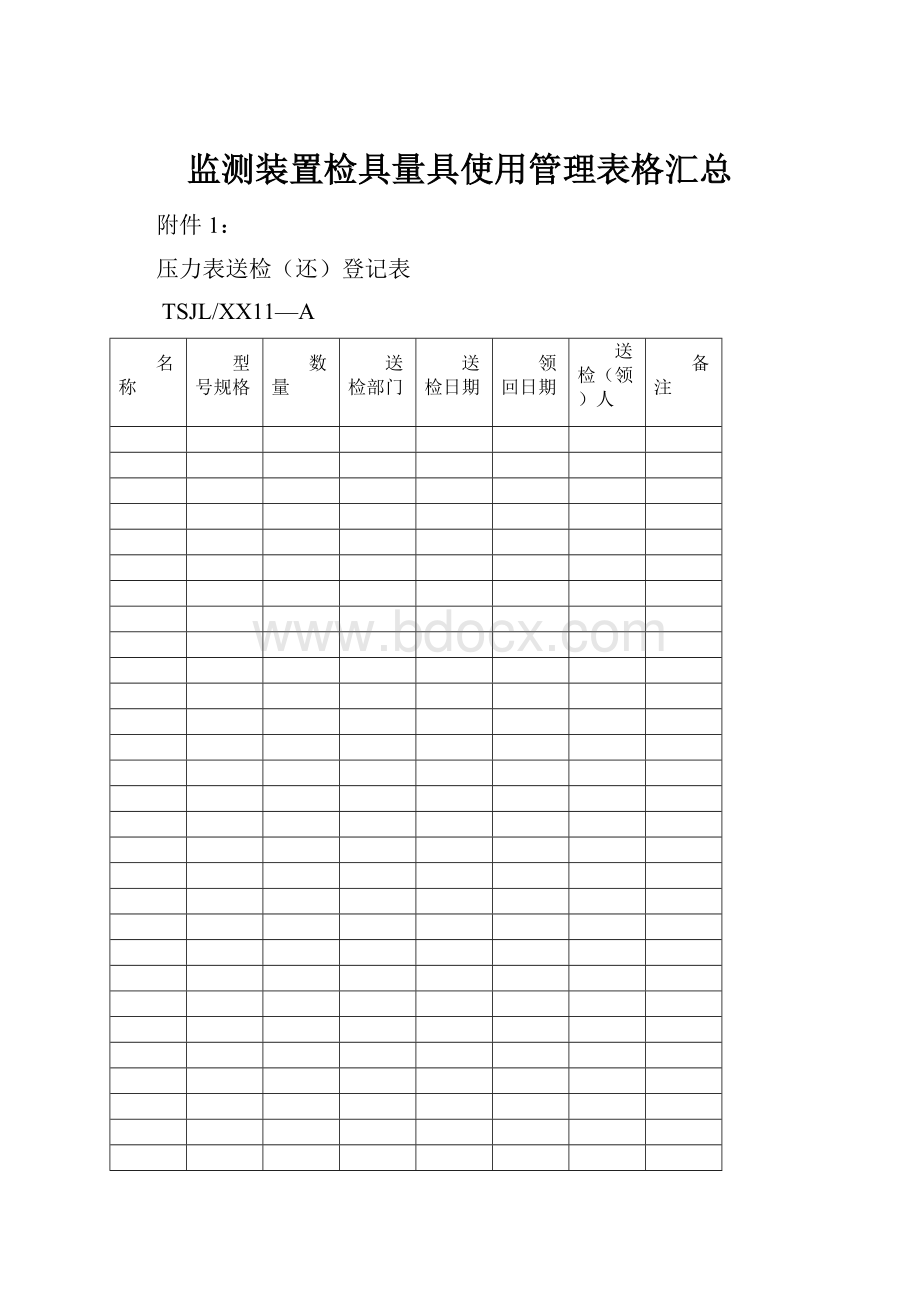 监测装置检具量具使用管理表格汇总.docx_第1页