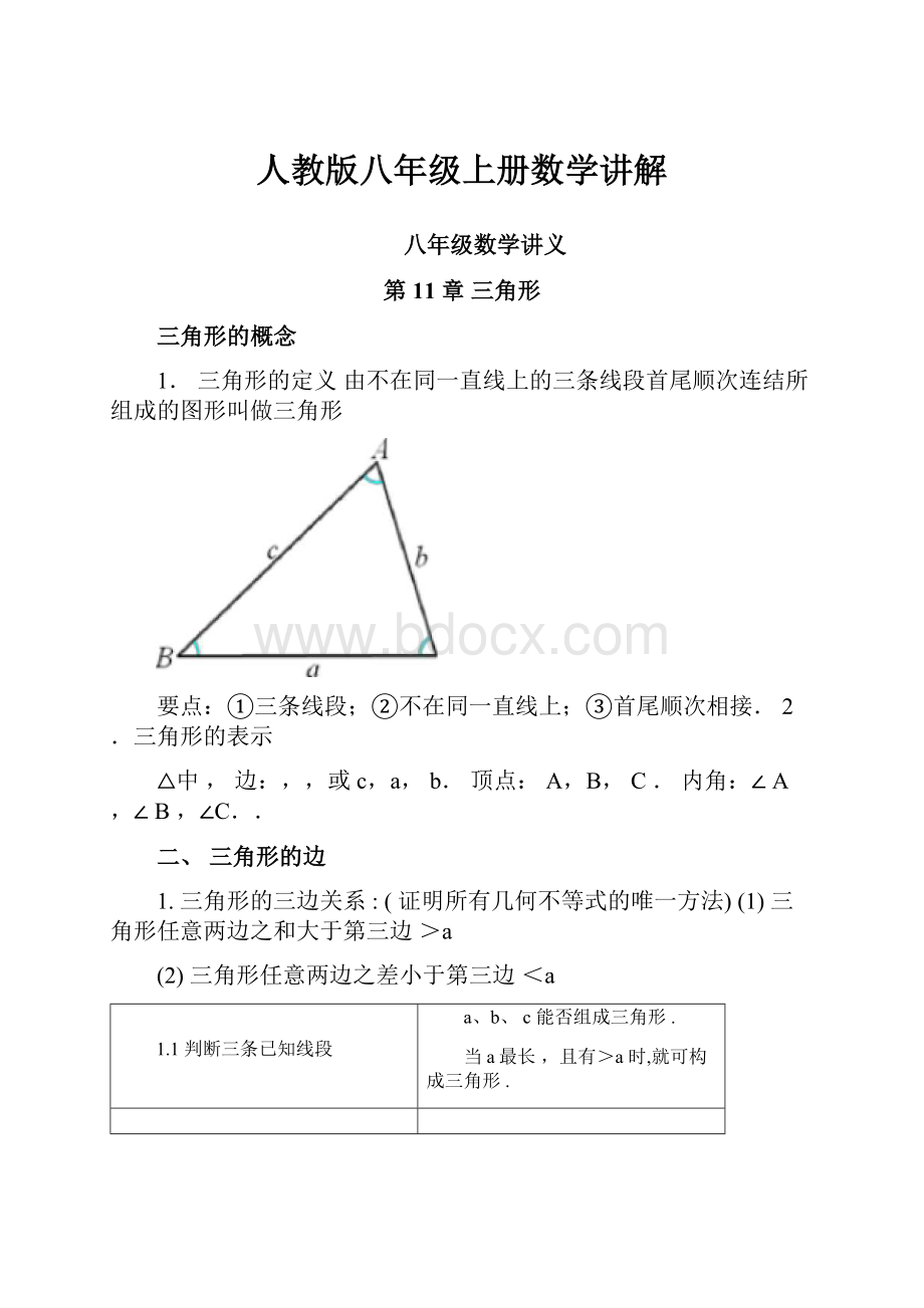 人教版八年级上册数学讲解.docx