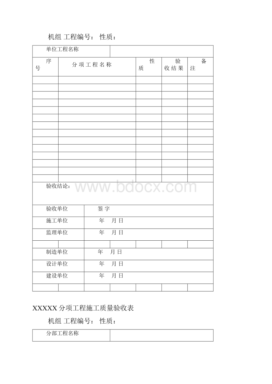 锅炉机组除尘装置安装单位工程验收表格.docx_第2页