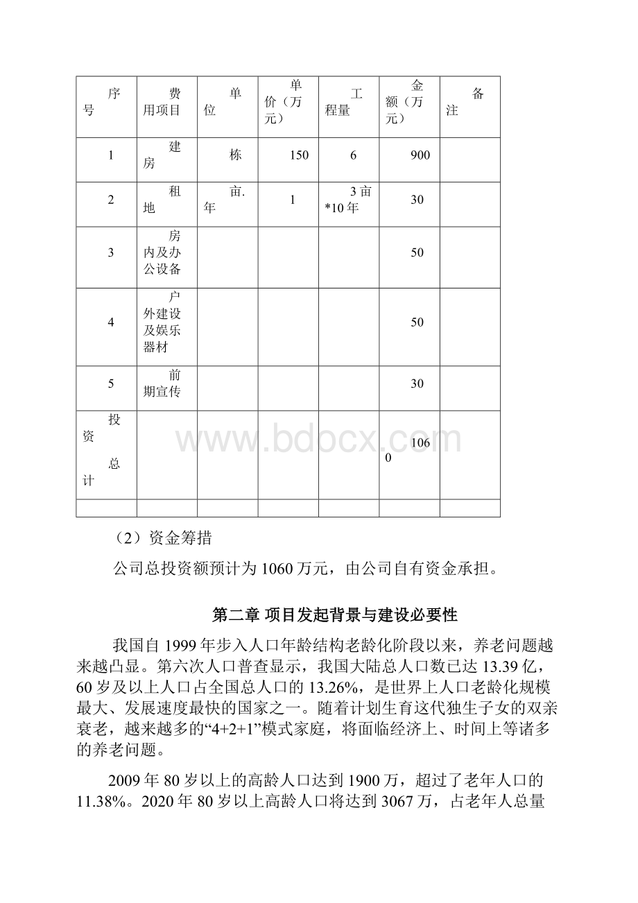 从化老年休养中心项目可行性研究报告.docx_第2页