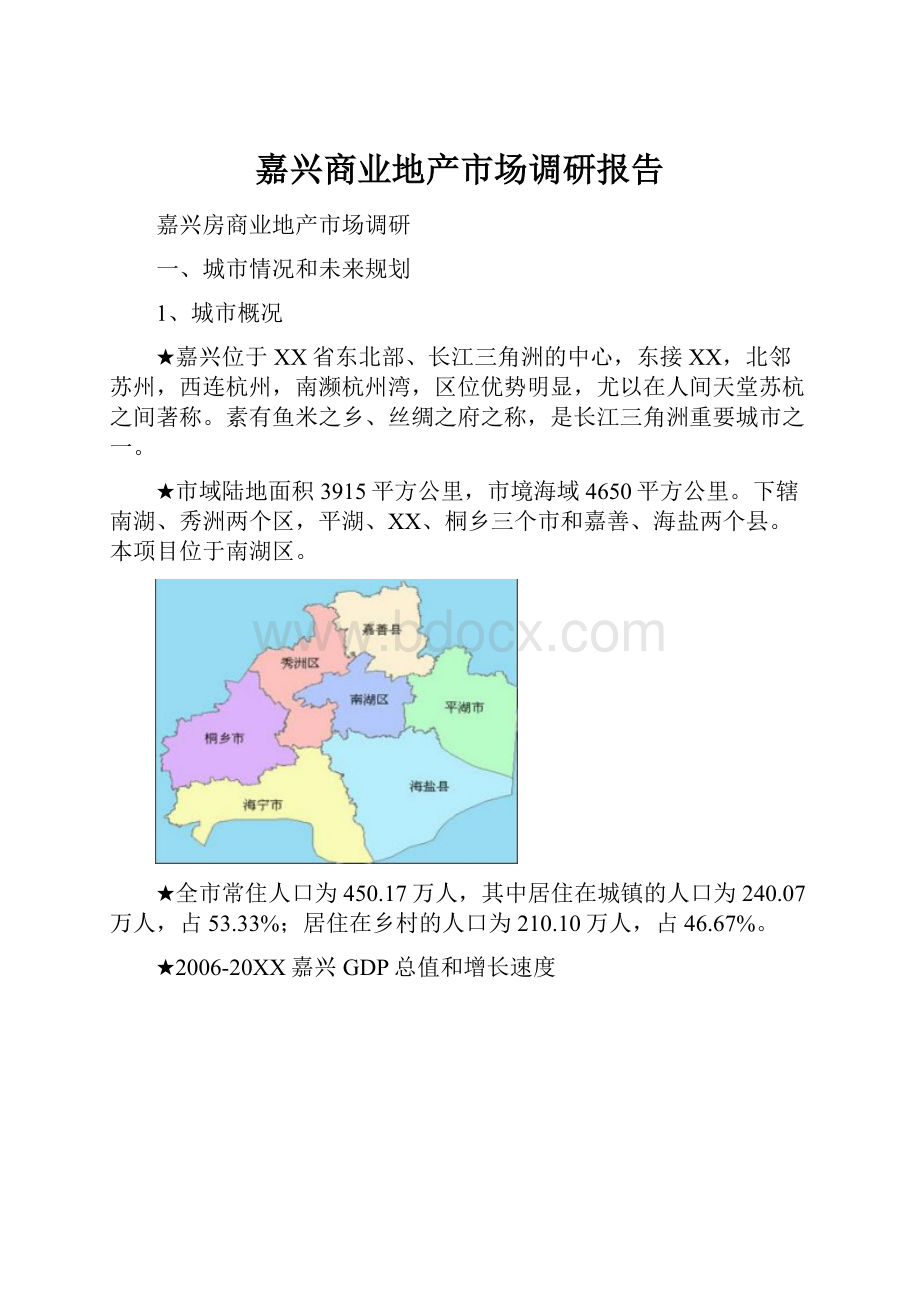 嘉兴商业地产市场调研报告.docx_第1页