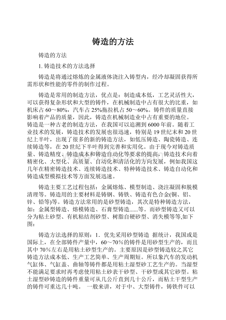 铸造的方法.docx_第1页