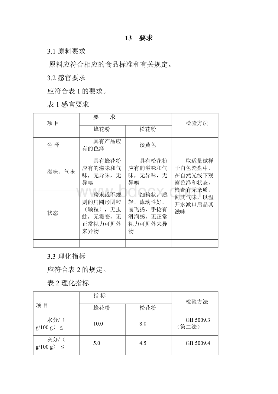 食品安全国家标准 花粉征求意见稿.docx_第3页