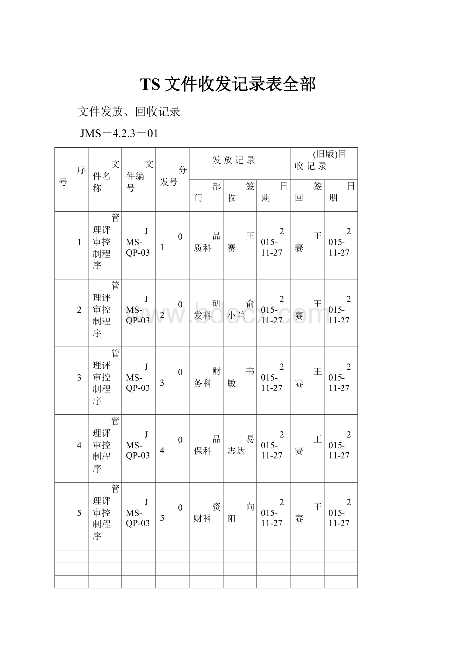 TS文件收发记录表全部.docx