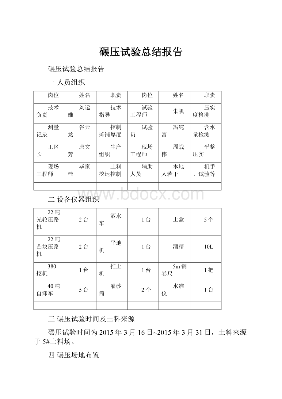 碾压试验总结报告.docx