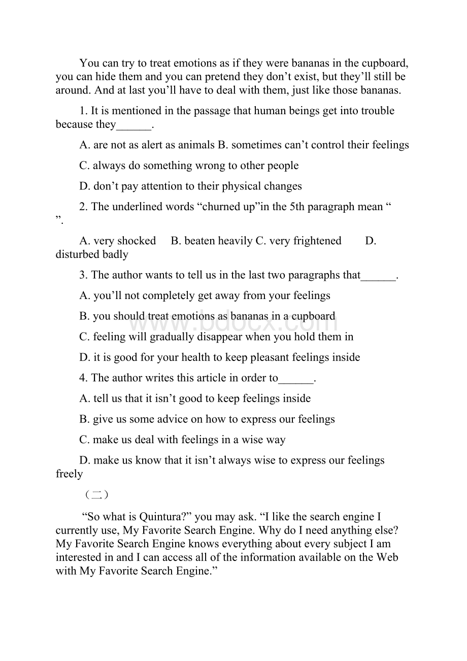 高考英语阅读之日常生活类特训.docx_第2页