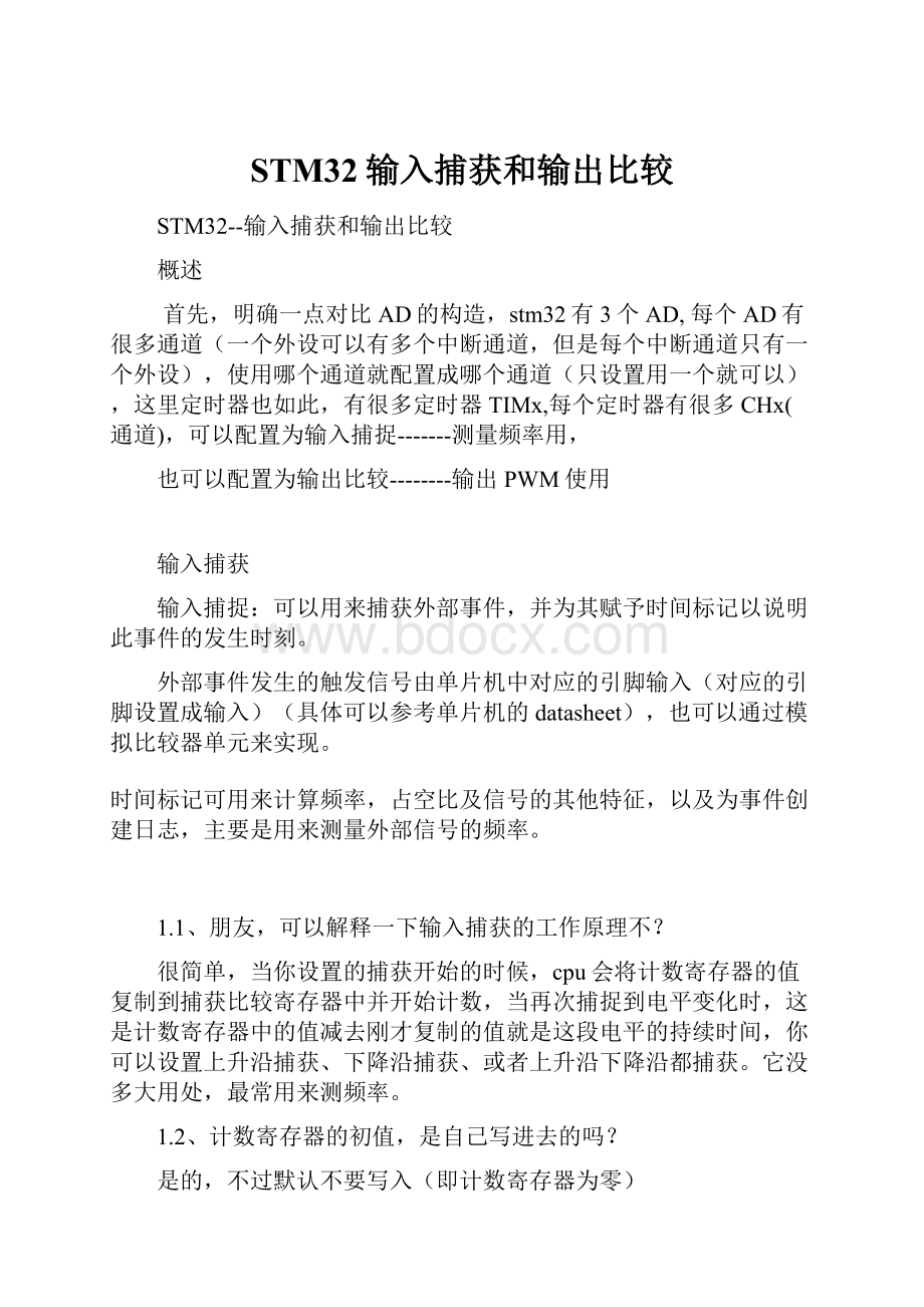 STM32输入捕获和输出比较.docx