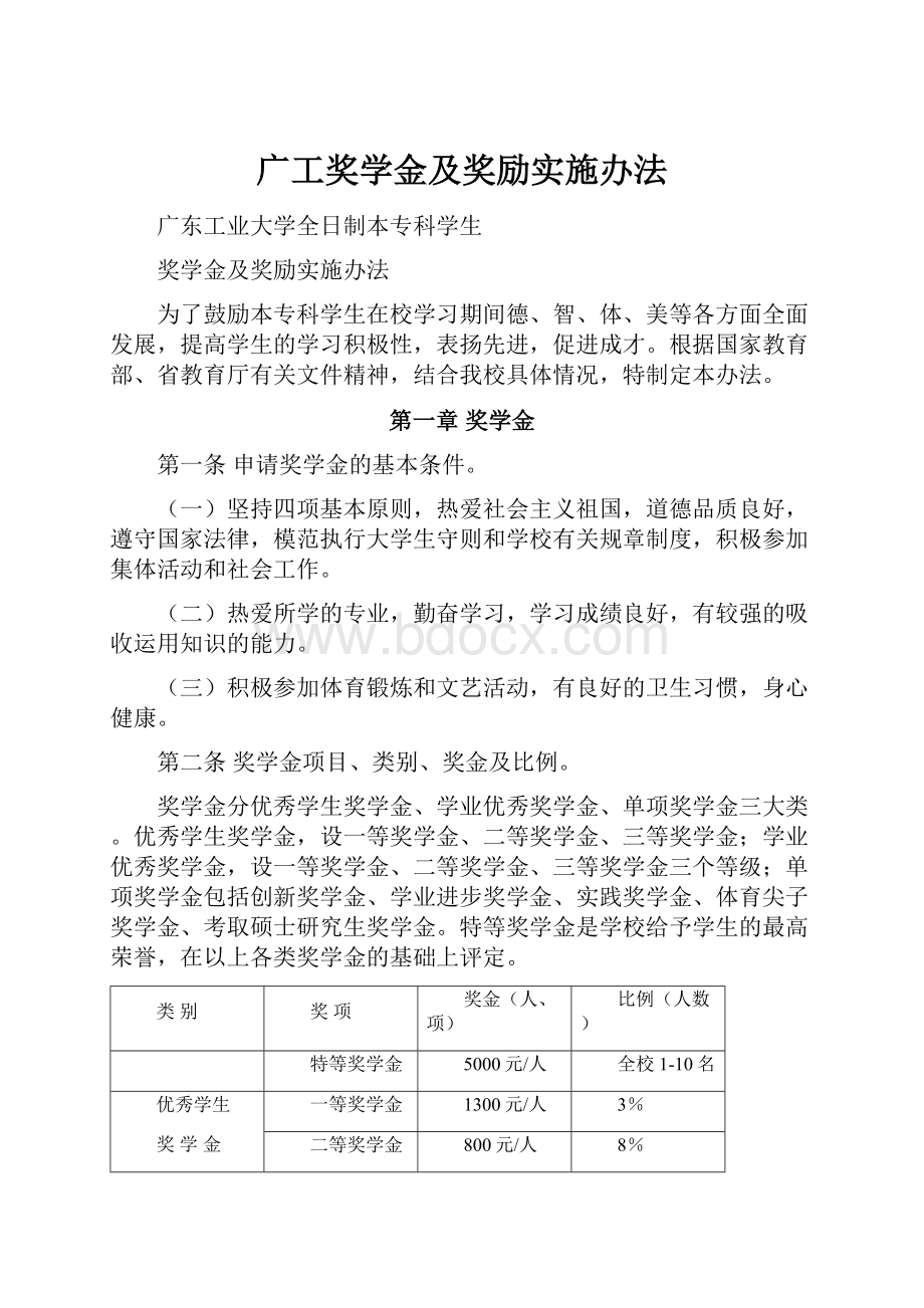 广工奖学金及奖励实施办法.docx