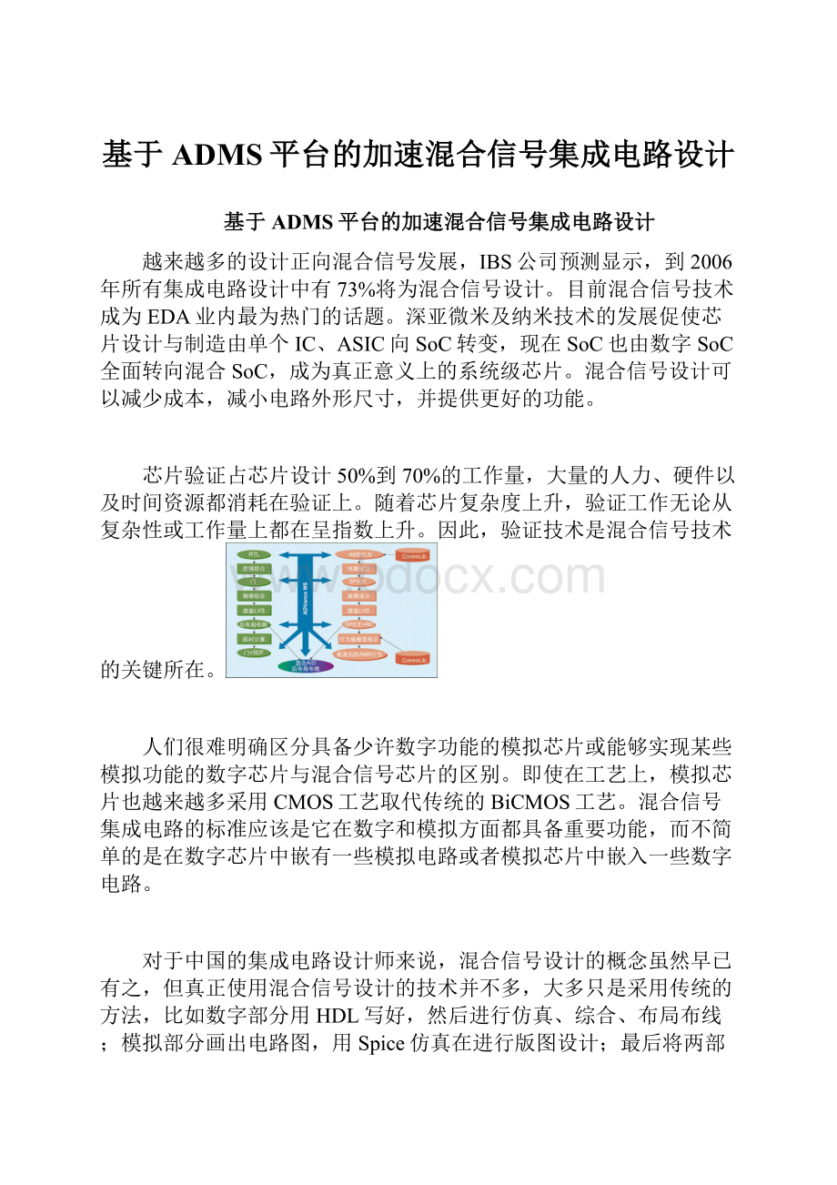 基于ADMS平台的加速混合信号集成电路设计.docx_第1页