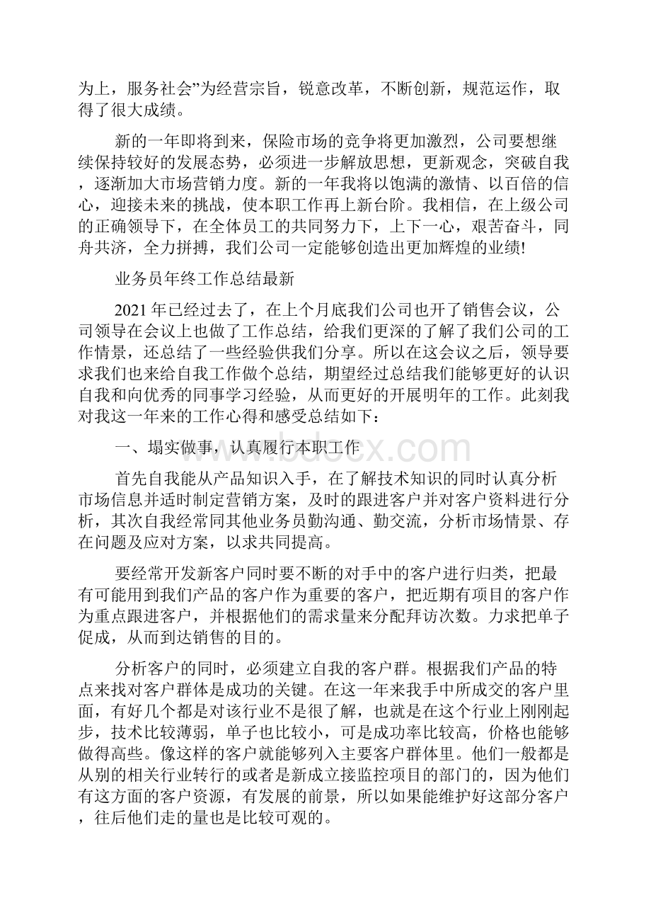 业务员个人年终总结业务员年终工作总结最新.docx_第3页