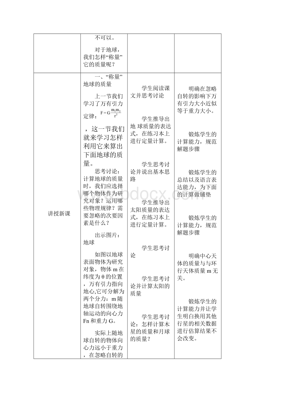 第7章第3节万有引力理论的成就教学设计.docx_第3页