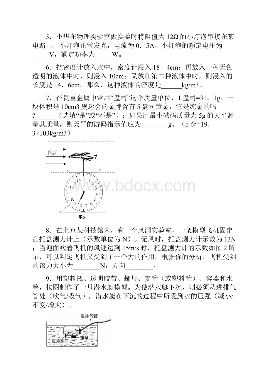 九年级物理中考模拟试题十一.docx_第2页