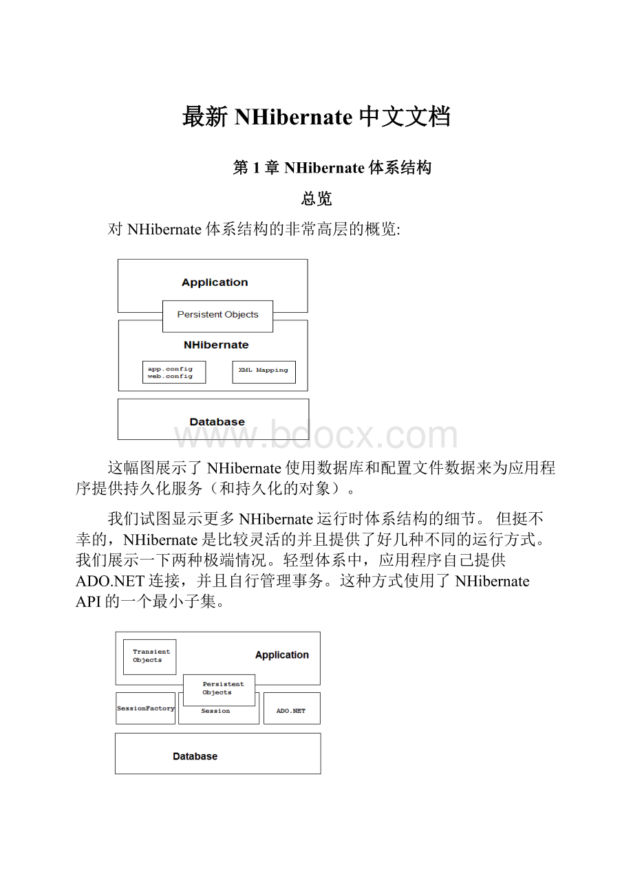 最新NHibernate中文文档.docx