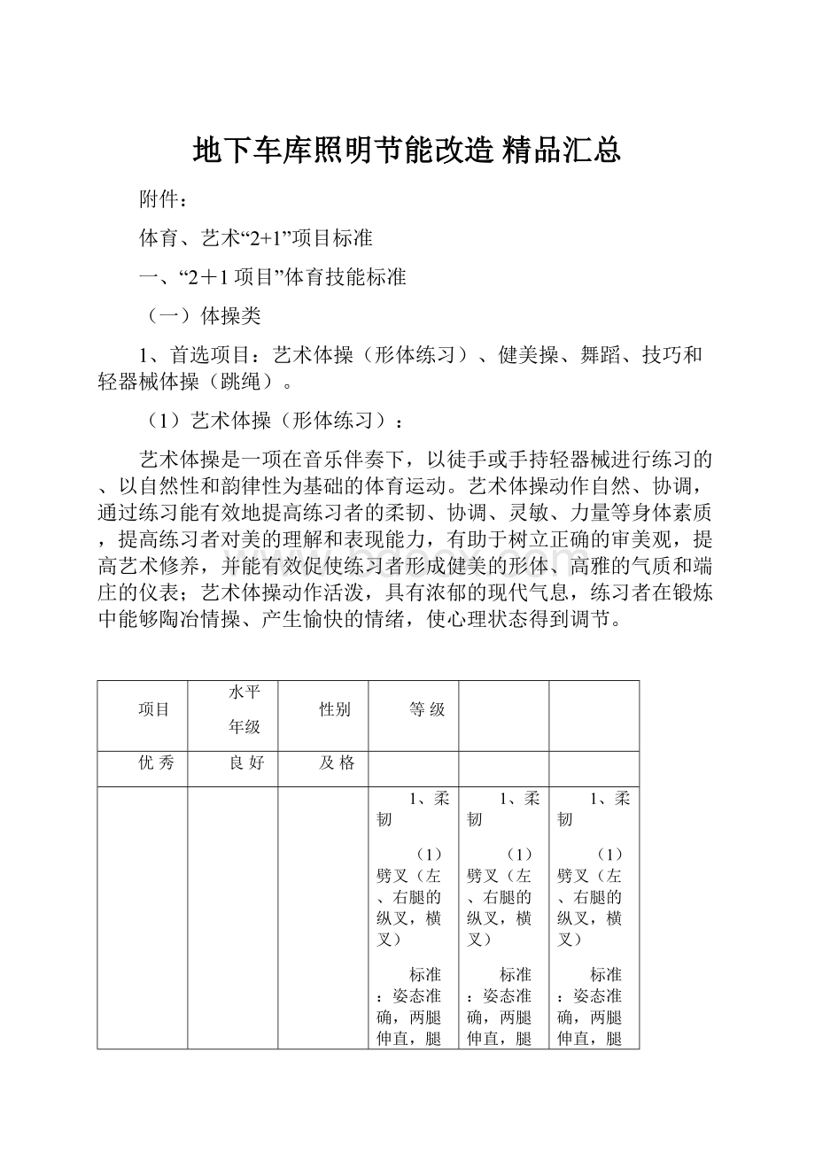 地下车库照明节能改造 精品汇总.docx_第1页