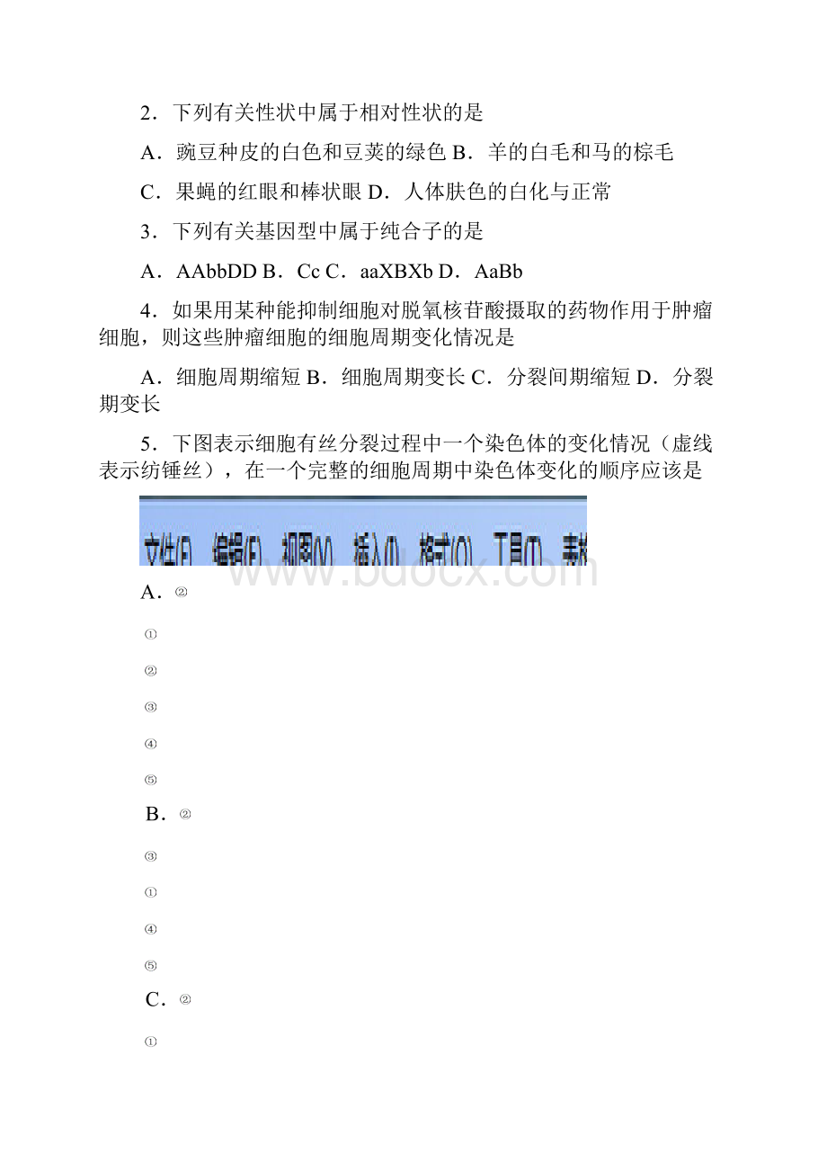 绵阳市级高一下期期末考试生物试题及答案.docx_第2页