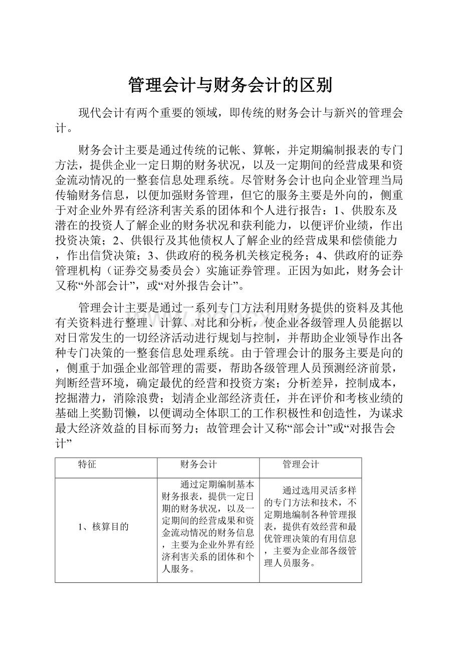 管理会计与财务会计的区别.docx