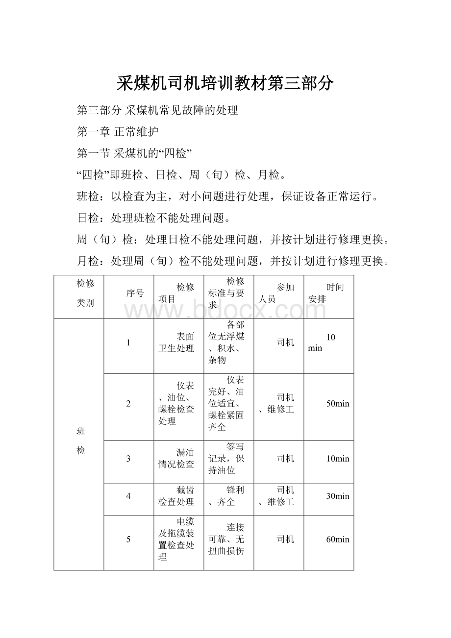 采煤机司机培训教材第三部分.docx