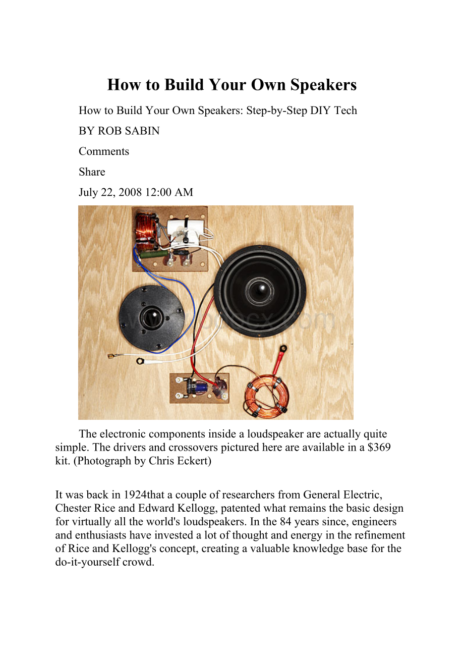 How to Build Your Own Speakers.docx