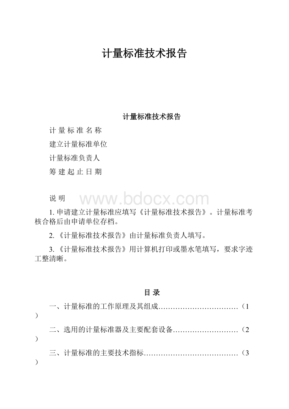 计量标准技术报告.docx