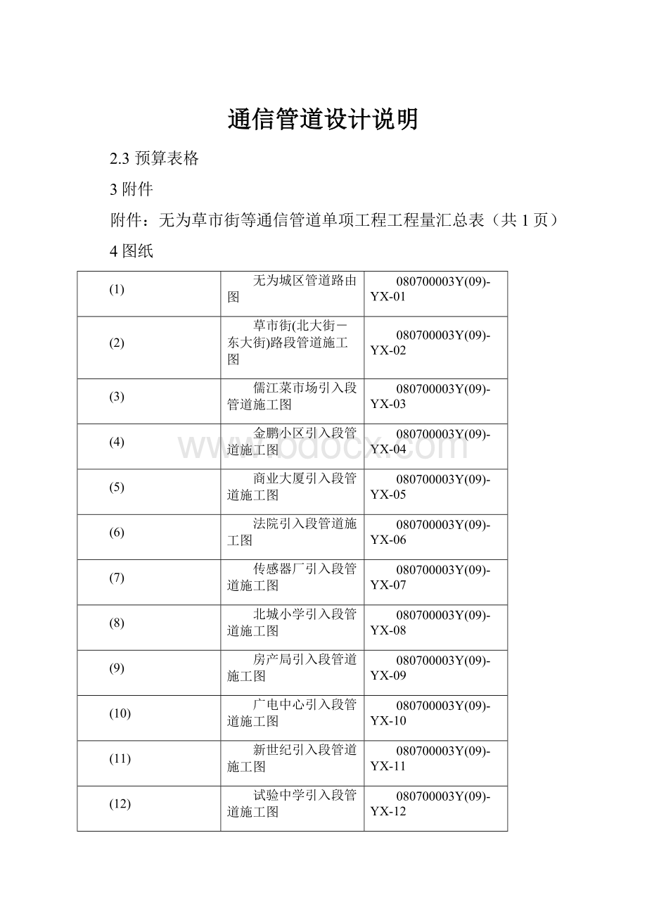 通信管道设计说明.docx_第1页