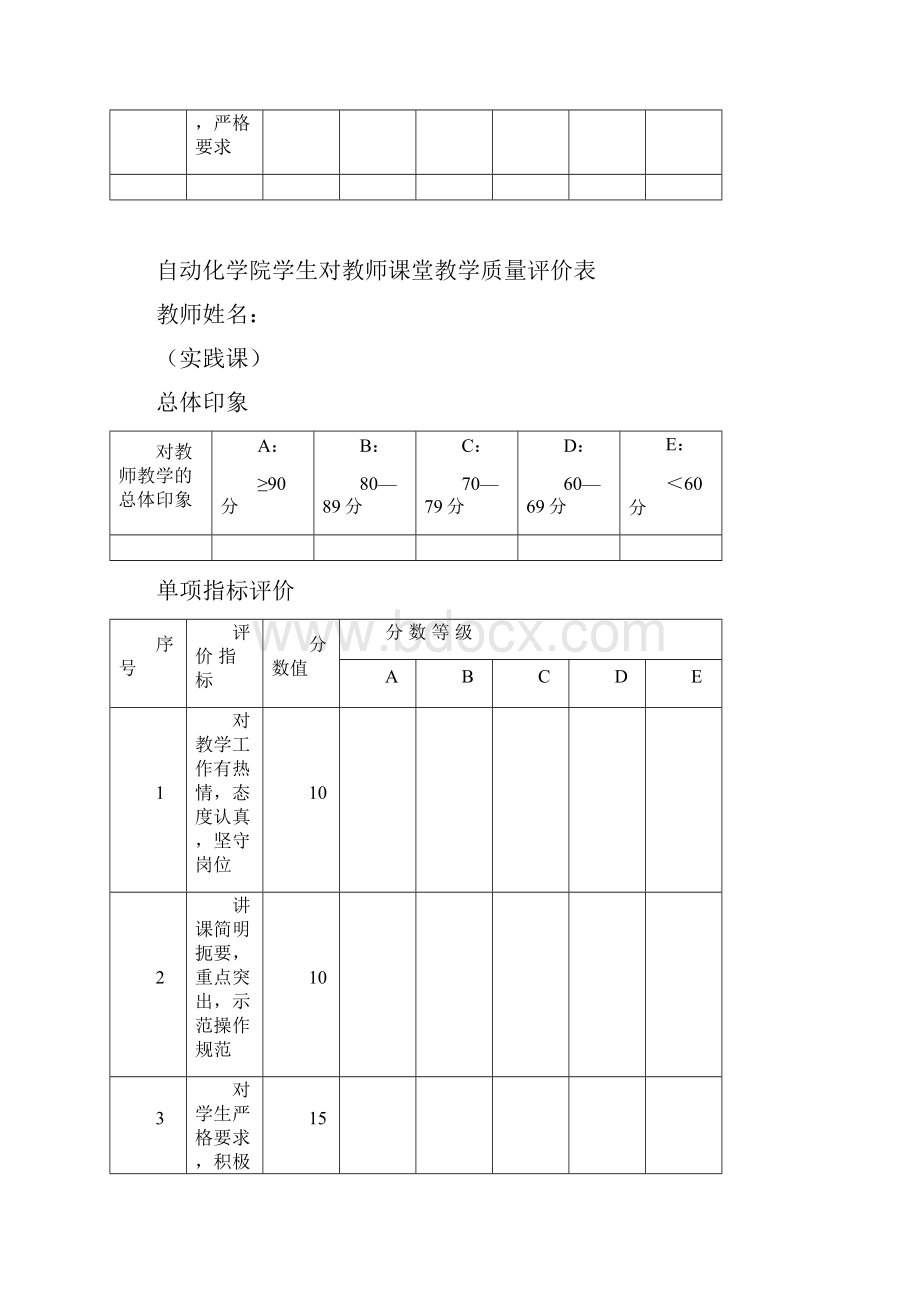 学生对教师课堂教学质量评价表理论课.docx_第3页