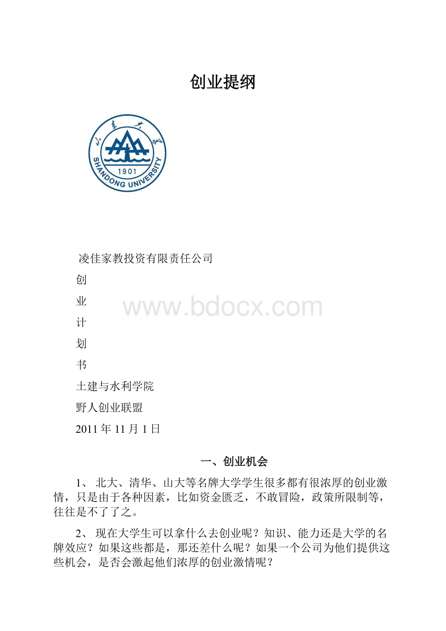 创业提纲.docx