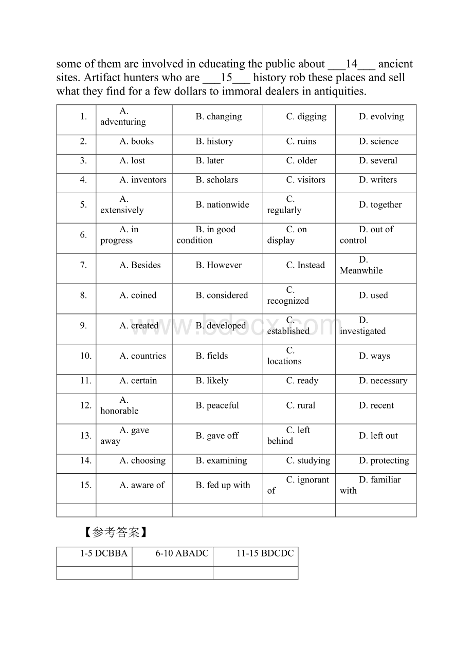 上海市高考英语二轮复习完形填空练习10.docx_第2页