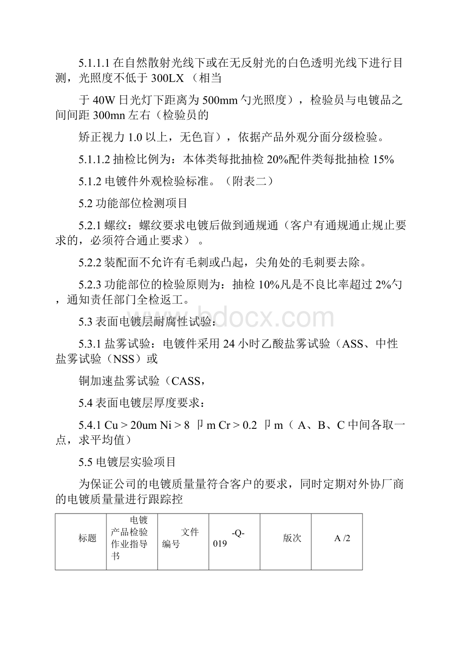 电镀产品检验作业指导书.docx_第3页